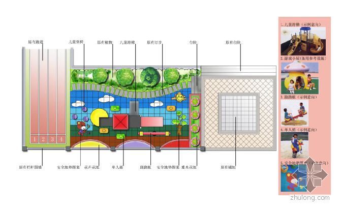 著名幼儿园平立剖设计图资料下载-幼儿园景观设计图