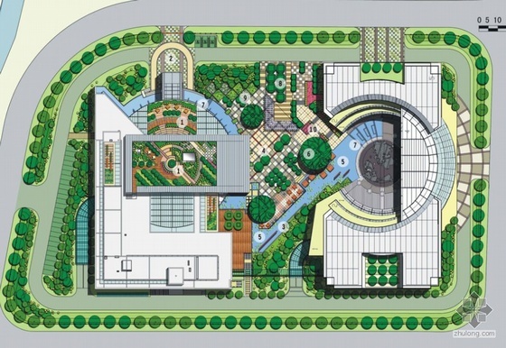苹果新总部大楼图纸资料下载-某国际公司上海总部景观图纸（部分）