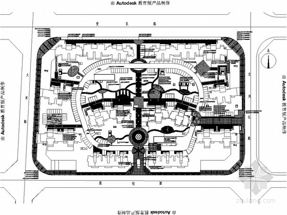 安徽小区植物种植图cad资料下载-[安徽]住宅小区景观绿化设计施工图