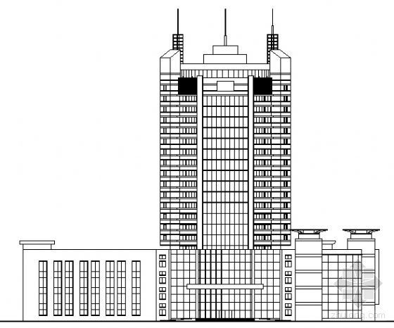 酒店建筑设计方案图纸资料下载-某二十一层酒店建筑设计方案图