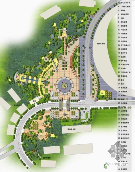 广场喷泉方案设计资料下载-重庆生态体育广场方案设计