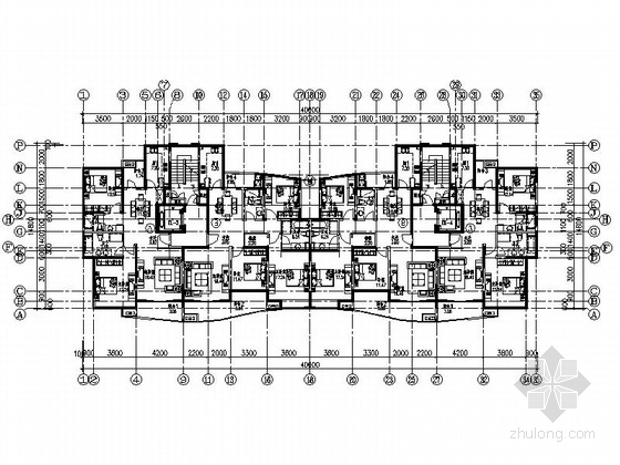 130平方两层别墅户型图资料下载-某小高层板式住宅户型图（120、140平方米）