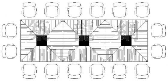 会议桌椅CAD图块资料下载-会议桌椅组合6