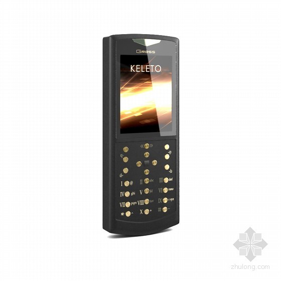 3d模型电话机资料下载-黑色手机3D模型