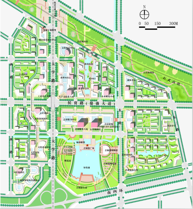 郑州27运河新区总部经济产业园城市设-总平面图