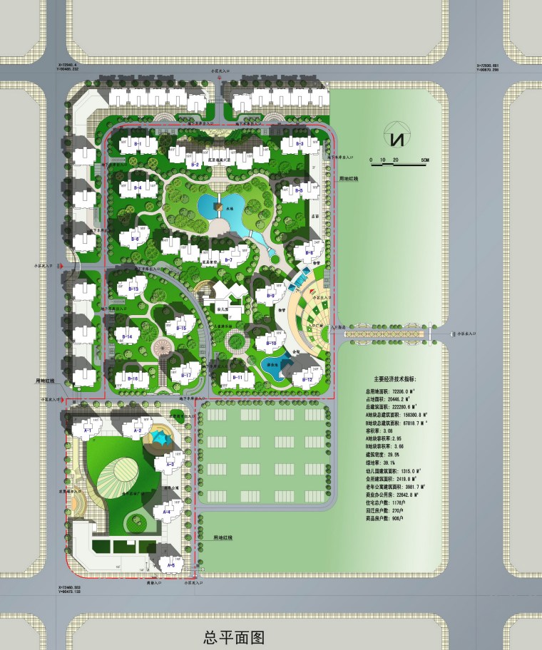 [浙江]知名地产东京湾居住区规划设计方案文本(包含CAD)-总平面图2