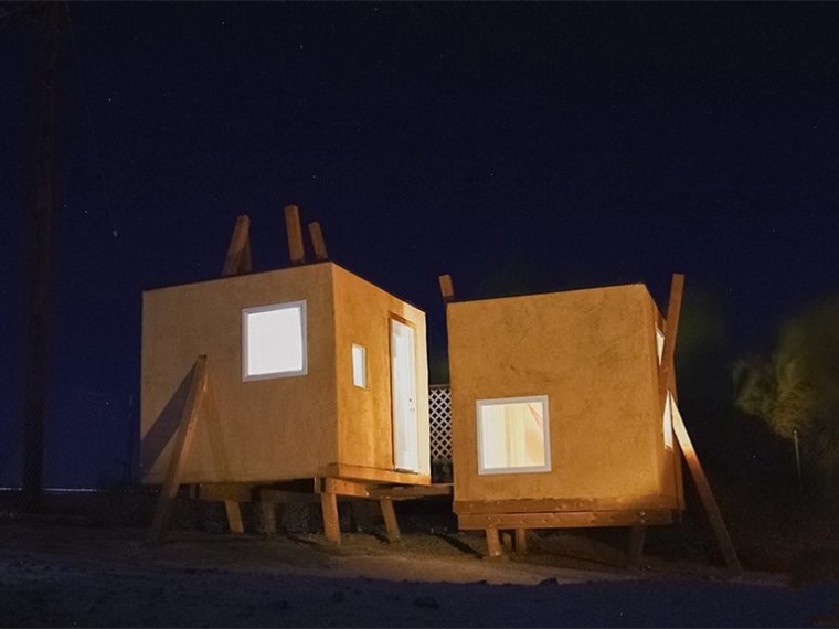 长方体建筑设计资料下载-美国沙漠里的居住建筑