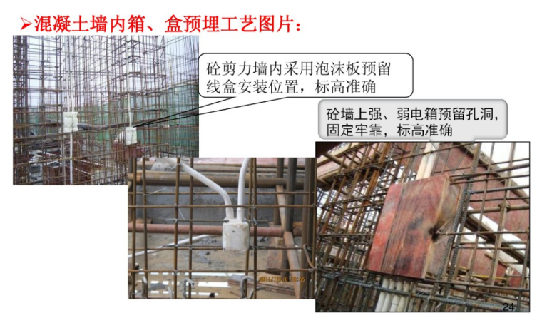 [安装造价基础必备]安装造价工程施工工艺讲解-混凝土墙内箱、盒预埋工艺