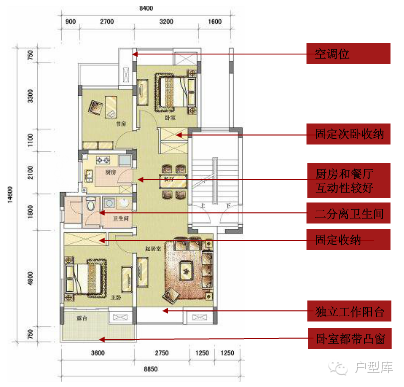 万科各产品线的15个标准户型（值得收藏）_16