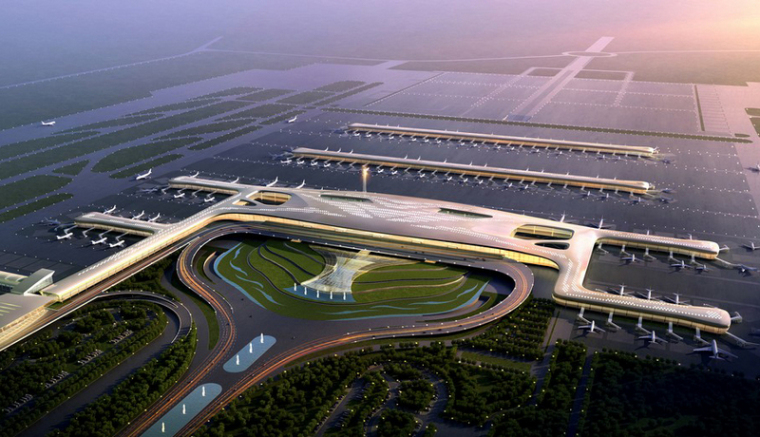 航站楼屋盖设计资料下载-武汉天河机场T3航站楼钢结构屋盖全面封顶，预计今年年底完工