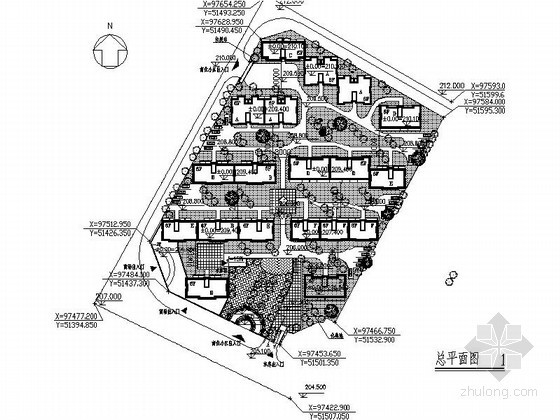 江景小区规划方案图资料下载-[重庆]某建筑节能示范小区规划方案图