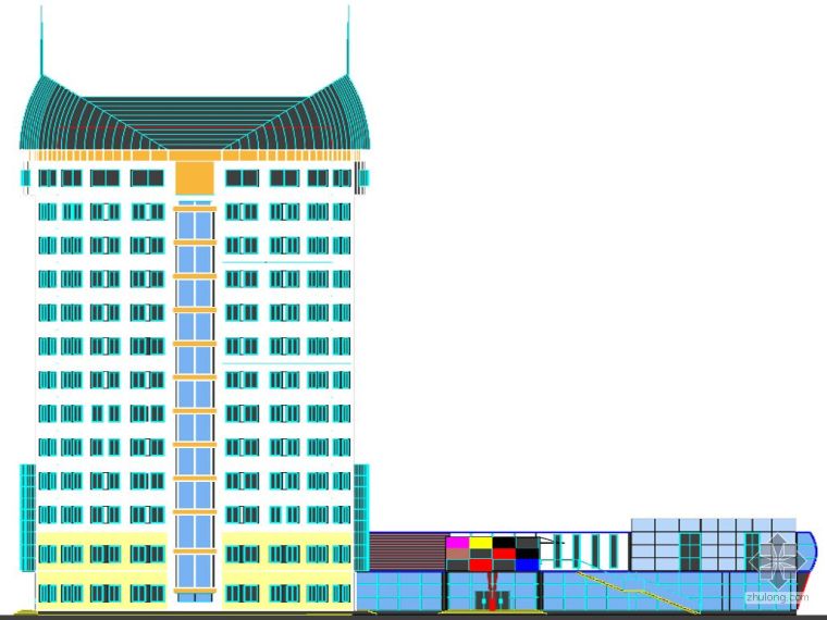多层规划局办公楼设计资料下载-[包头市]某规划局设计—高层办公楼设计