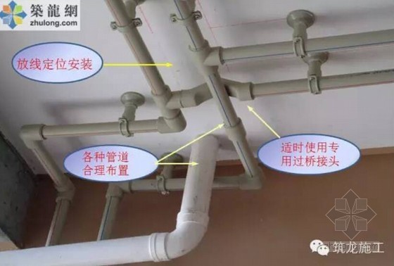 建筑工程水电安装工程交房标准大全-各种管道合理布置 