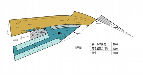 [宁夏]现代风格展馆概念方案设计文本（共2个展馆）-现代风格展馆各层平面图