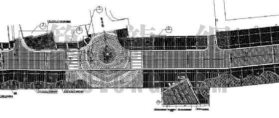cad景观节点平面图资料下载-某风貌街河堤铺装CAD平面图