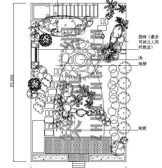 珠海紫禁书院方案资料下载-宅院方形景观设计方案