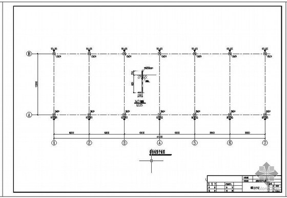 12米单跨度钢结构资料下载-陕西某12米跨食堂浴室钢结构屋面图纸