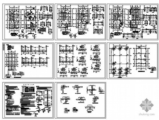 砖混底框抗震设计手册资料下载-某五层底框砖混住宅结构图