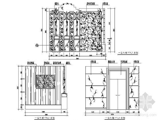 观光电梯轿厢设计图资料下载-酒店电梯厅立面设计图Ⅰ