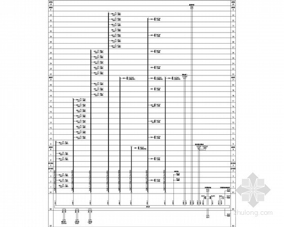 [广东]高层商务大厦强弱电系统施工图（含说明书）-竖向配电系统图 