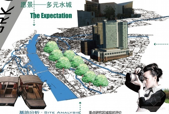 中心城区规划模型资料下载-都江堰中心城区滨水景观规划研究