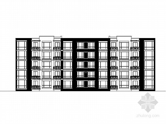 大连户型dwg资料下载-[大连]某五层板式住宅楼建筑施工图