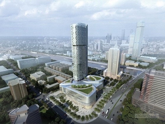 天津建筑综合体资料下载-[天津]53层大型商业综合体建筑方案文本