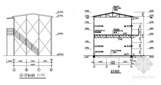 某钢结构活动房结构设计图