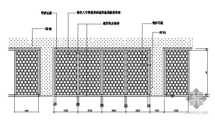 中式铺装样式施工图资料下载-4种停车场铺装样式