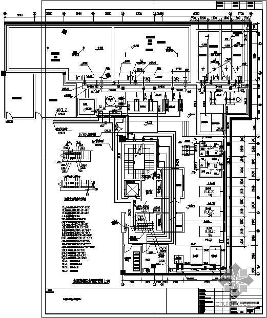 水泵房平面图和系统图资料下载-某酒店泵房系统图