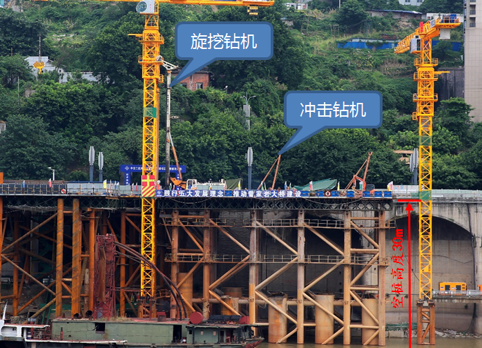 桥梁绿色施工汇报资料下载-[重庆]嘉陵江大桥施工难点及关键技术交流汇报PPT（43页）