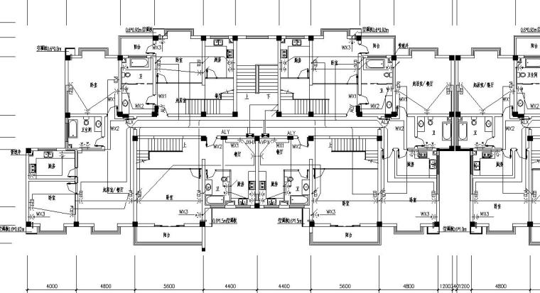 建筑方案图单身公寓资料下载-某单身公寓6层强弱电电气图