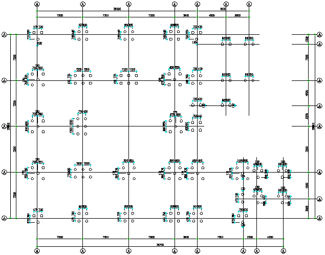 可伸缩屏风图块cad资料下载-框架结构武警楼结构施工图（CAD，18张）