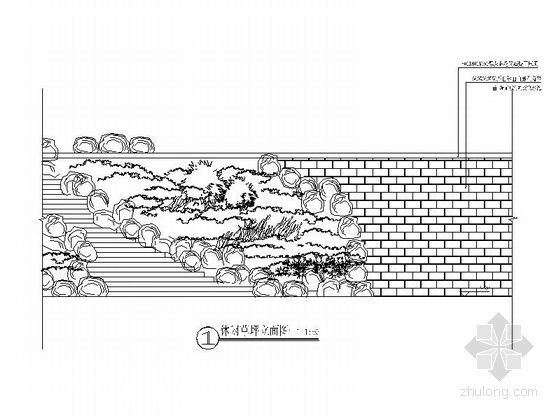 [广东]滨江生态公园景观规划设计施工图-生态台阶详图