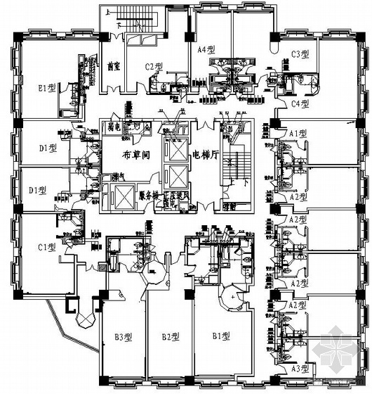 室外给排水网管竣工图资料下载-北京某大厦给排水竣工图