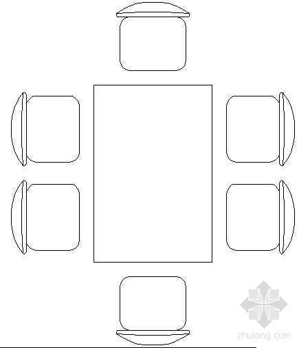 餐桌平面cad资料下载-餐桌平面图
