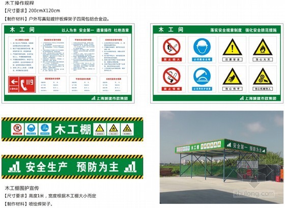 安全宣传挂图资料下载-[上海]建设集团施工现场视觉系统标准化规范手册