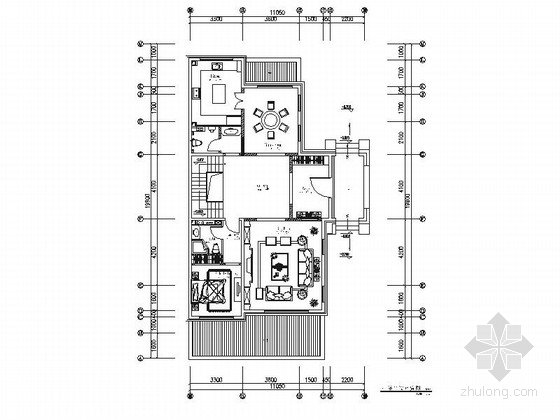 现代风格排屋住宅建筑资料下载-[北京]精品现代风格三层联排别墅室内装修施工图