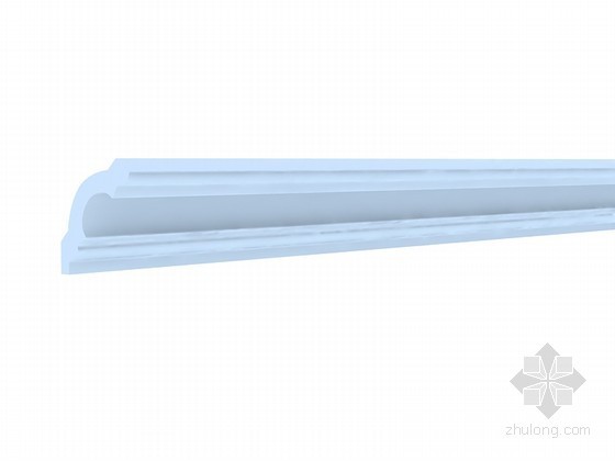 装饰角线CAD资料下载-圆弧角线3D模型下载