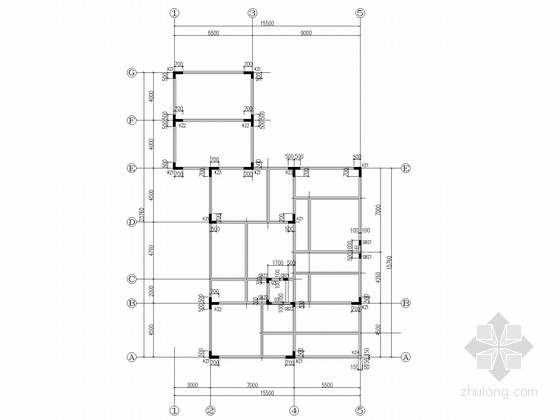 酒店二层框架图资料下载-二层框架办公楼结构施工图