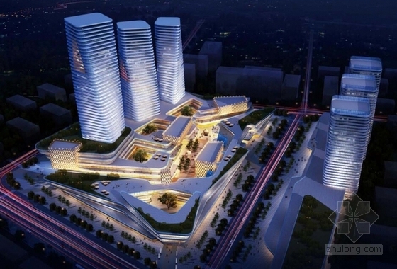 [四川]大型文化休闲商业中心建筑设计方案-大型文化休闲商业中心建筑设计效果图