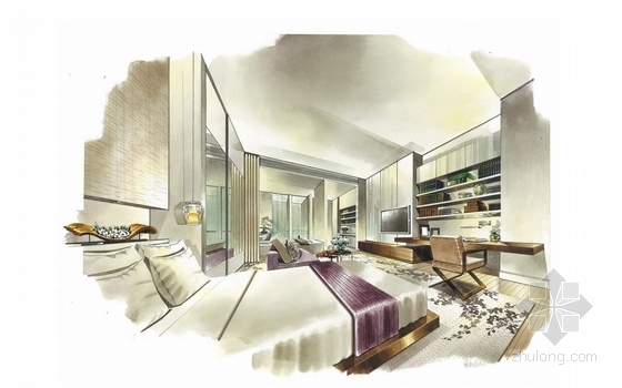 [南京]高档国际广场酒店式公寓概念设计方案 