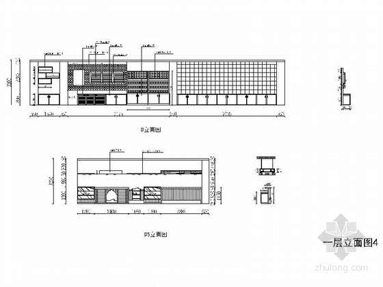 [青岛]意式风格咖啡厅装修施工图-一层立面图 