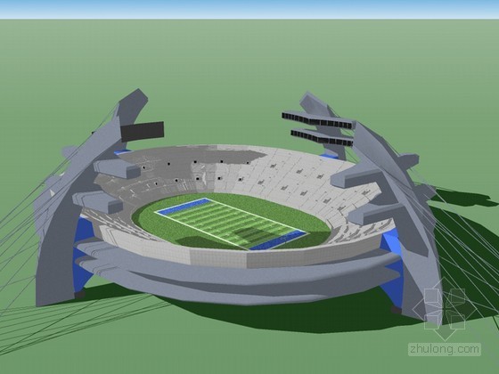 学校运动场地模型资料下载-运动场馆SketchUp模型下载