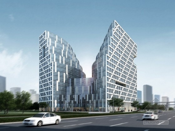 现代多层办公楼文本资料下载-[北京]现代风格办公楼方案文本（多个方案）