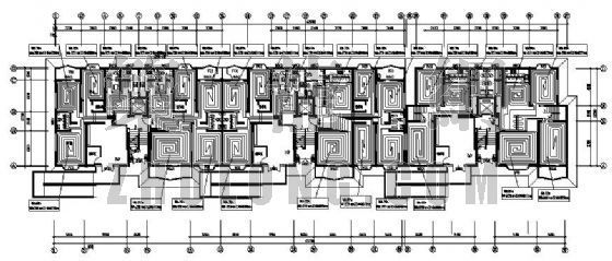 地暖设计CAD图纸资料下载-陕西某小高层地板辐射采暖设计图