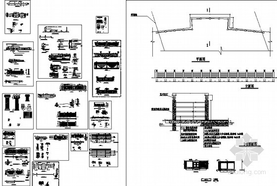 15种园林栏杆设计施工图-总缩略图 