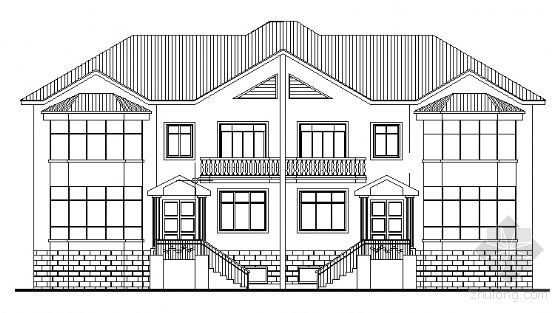 农村兄弟双拼自建房资料下载-常德市某旅游度区二层乡村别墅建筑方案图