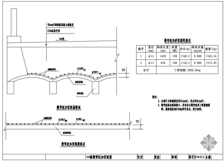 水泥混凝土路面断面图资料下载-某两跨钢筋混凝土拱桥加固设计图