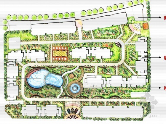 小居住区设计方案资料下载-中式现代居住区概念规划设计方案